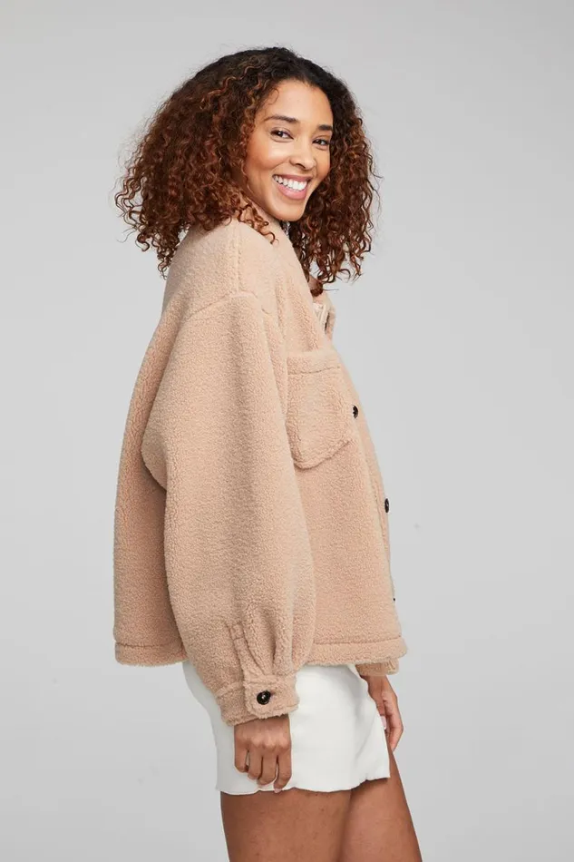 Womens Chaser Brand Tops Bolt Oatmeal Jacket