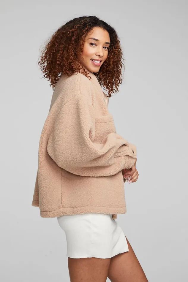 Womens Chaser Brand Tops Bolt Oatmeal Jacket