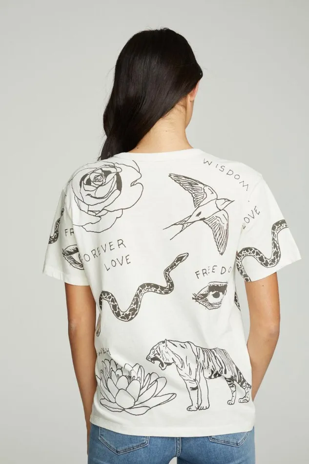 Womens Chaser Brand Tops Cherish Forever Crew Tee