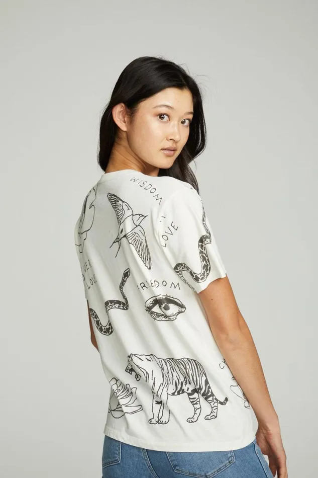 Womens Chaser Brand Tops Cherish Forever Crew Tee