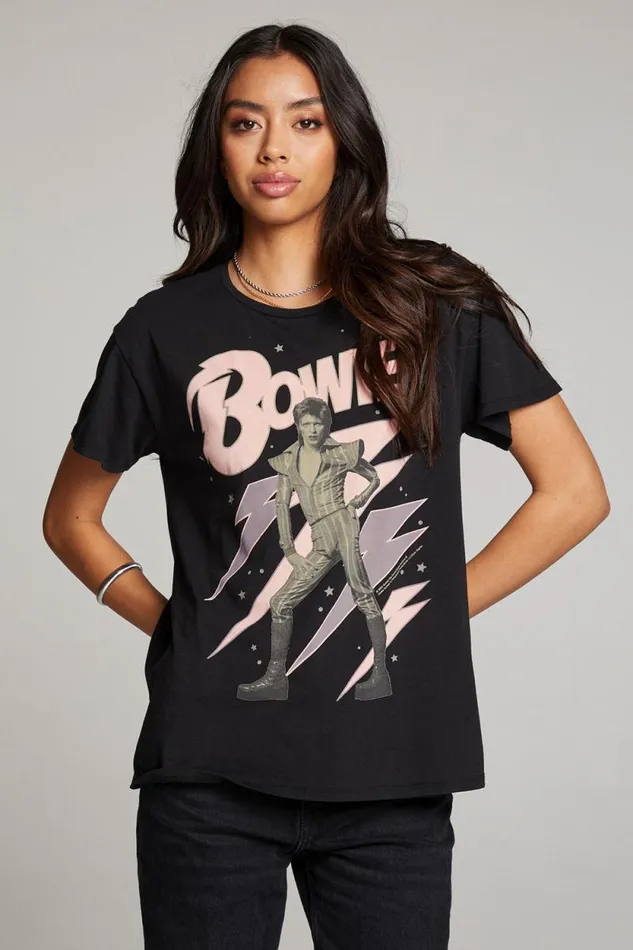 Womens Chaser Brand Tops David Bowie Bolts Tee