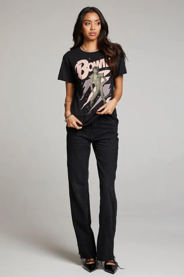 Womens Chaser Brand Tops David Bowie Bolts Tee