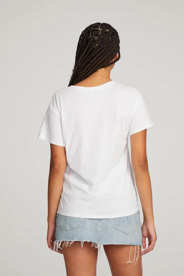Womens Chaser Brand Tops Everyday Essential White Vneck Tee