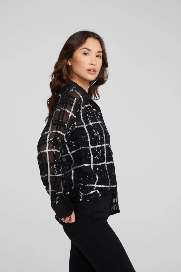 Womens Chaser Brand Tops Evory Fairfax Plaid Button Down