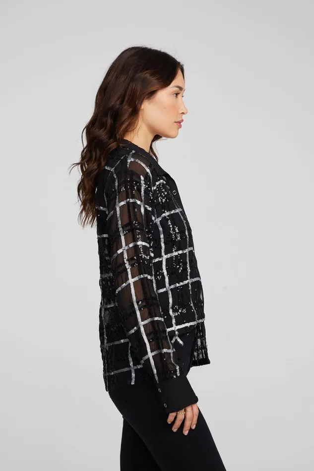 Womens Chaser Brand Tops Evory Fairfax Plaid Button Down