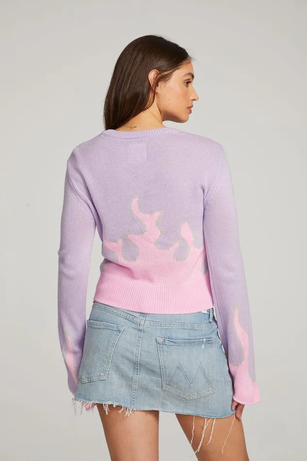 Womens Chaser Brand Tops Flame Sweater