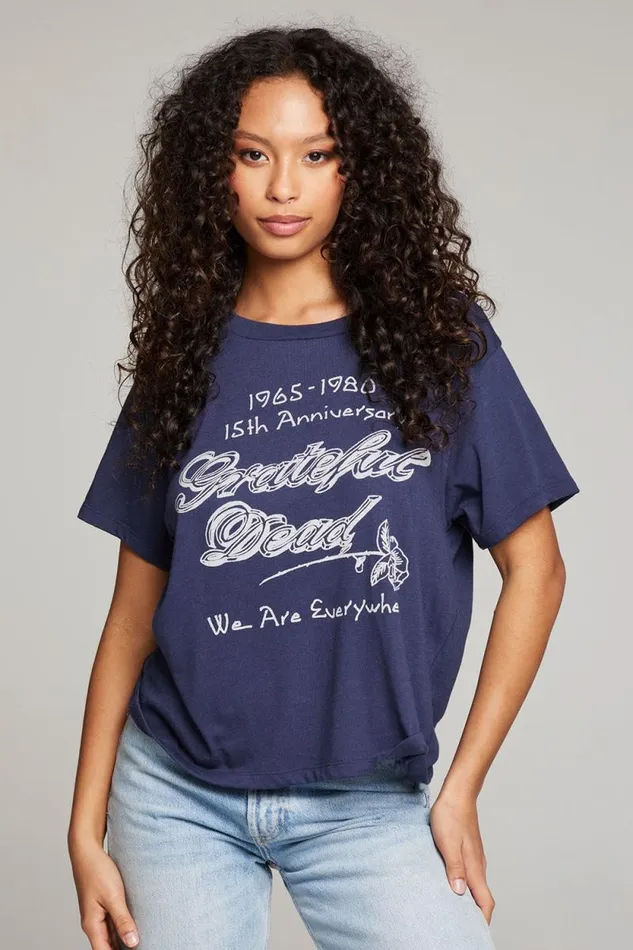 Womens Chaser Brand Tops Grateful Dead 15th Anniversary Tour Tee