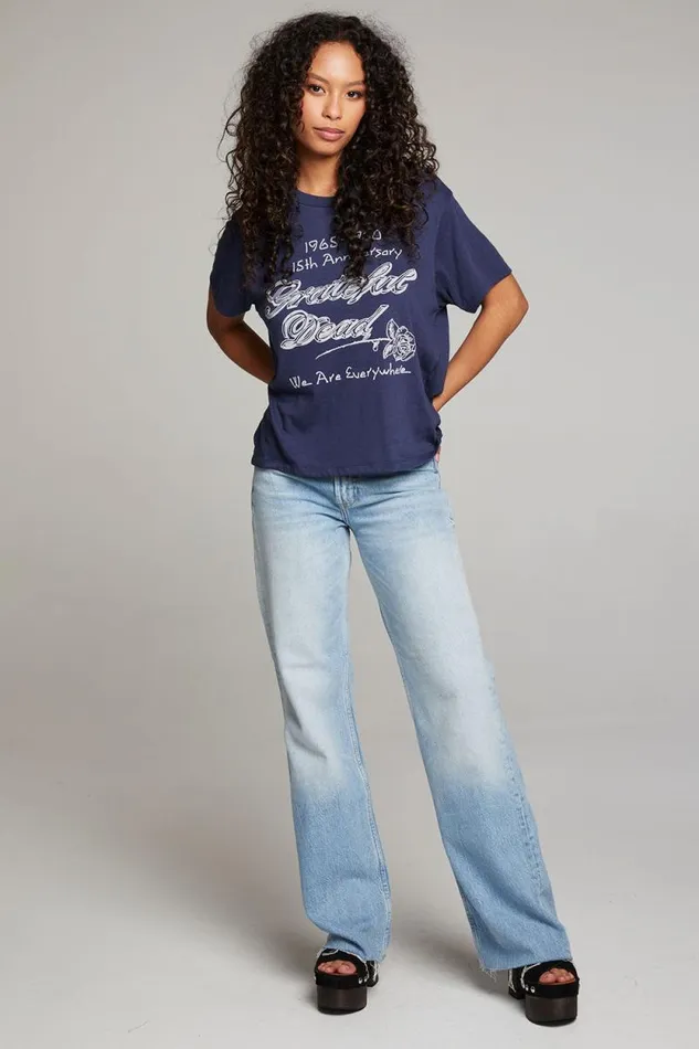 Womens Chaser Brand Tops Grateful Dead 15th Anniversary Tour Tee