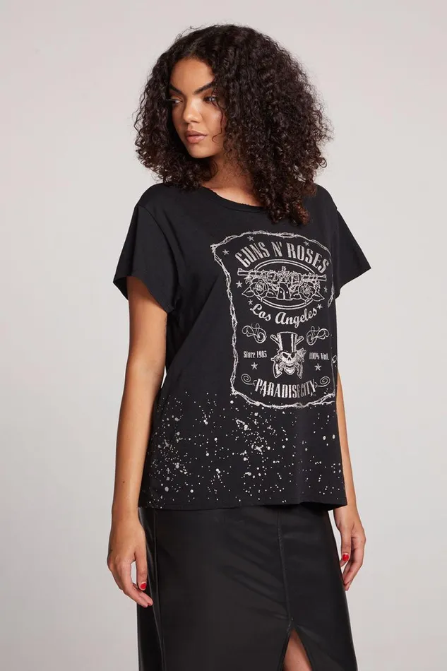 Womens Chaser Brand Tops Guns N039 Roses Paradise City Tee