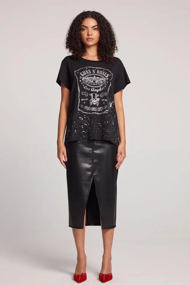 Womens Chaser Brand Tops Guns N039 Roses Paradise City Tee