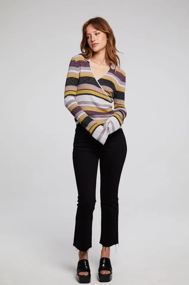 Womens Chaser Brand Tops Harper Haight Street Stripe Long Sleeve