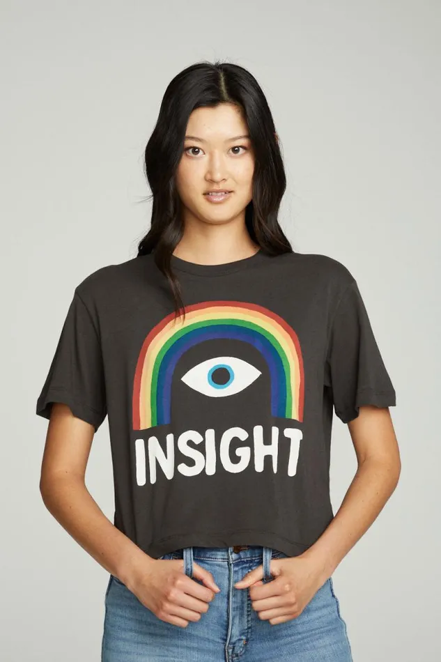Womens Chaser Brand Tops Insight Rainbow Tee