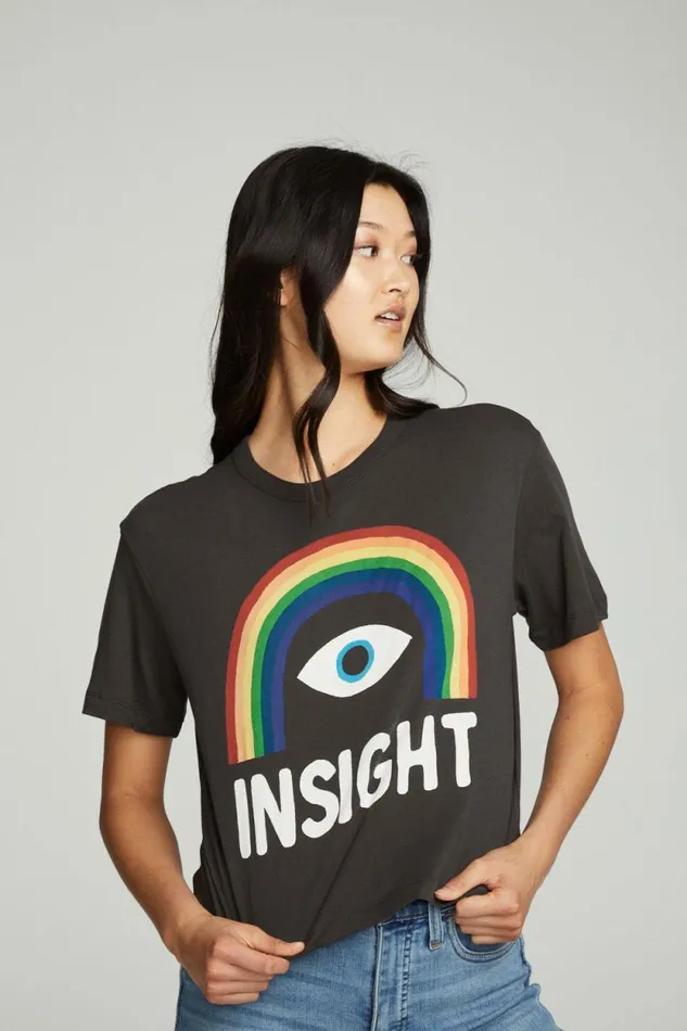 Womens Chaser Brand Tops Insight Rainbow Tee