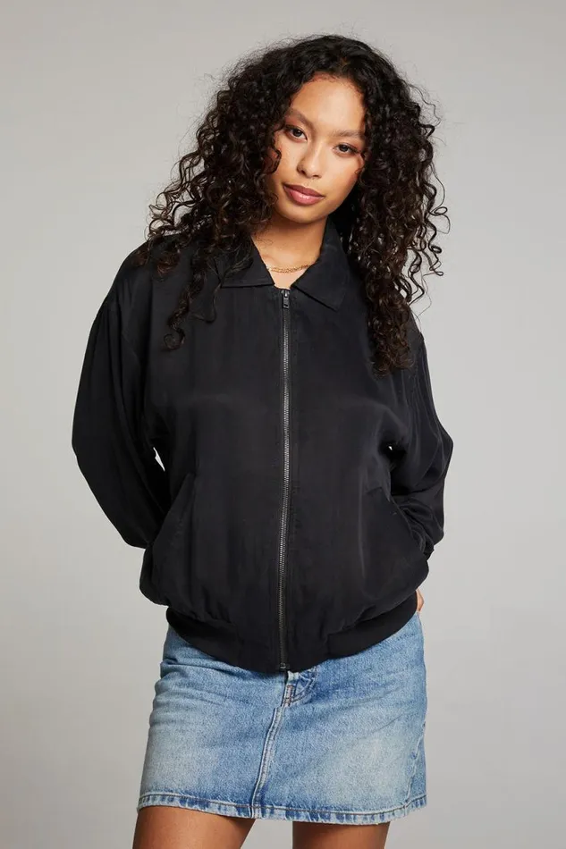 Womens Chaser Brand Tops Johnny Licorice Zip Up Jacket