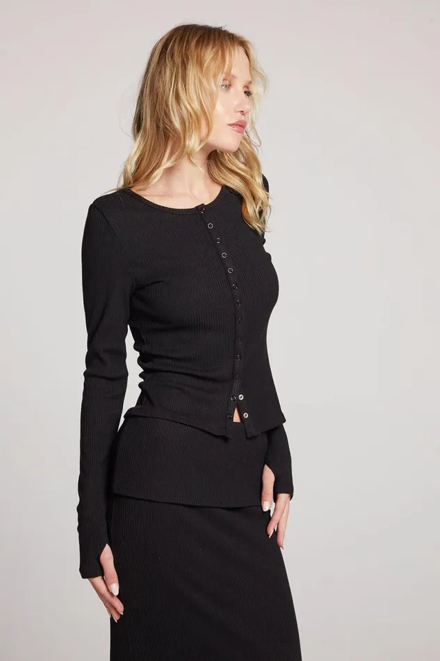 Womens Chaser Brand Tops Laurel Licorice Cardigan