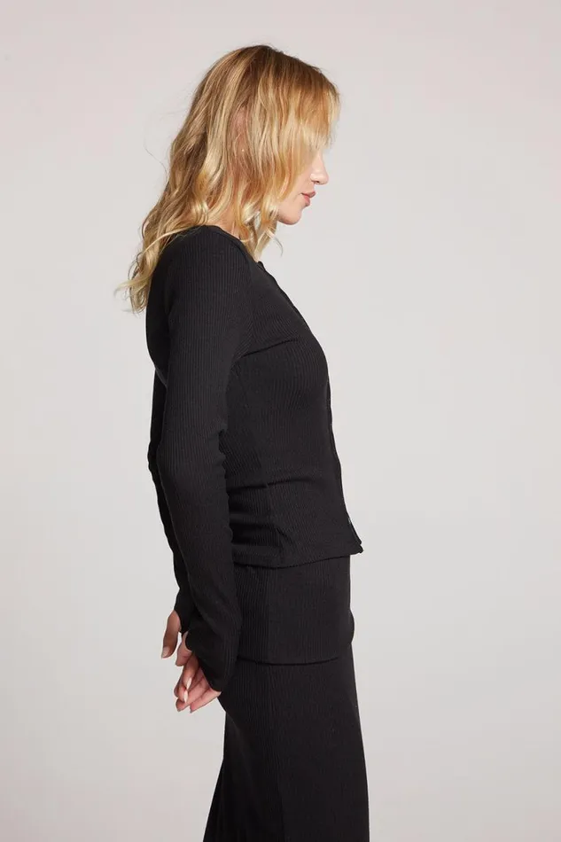 Womens Chaser Brand Tops Laurel Licorice Cardigan