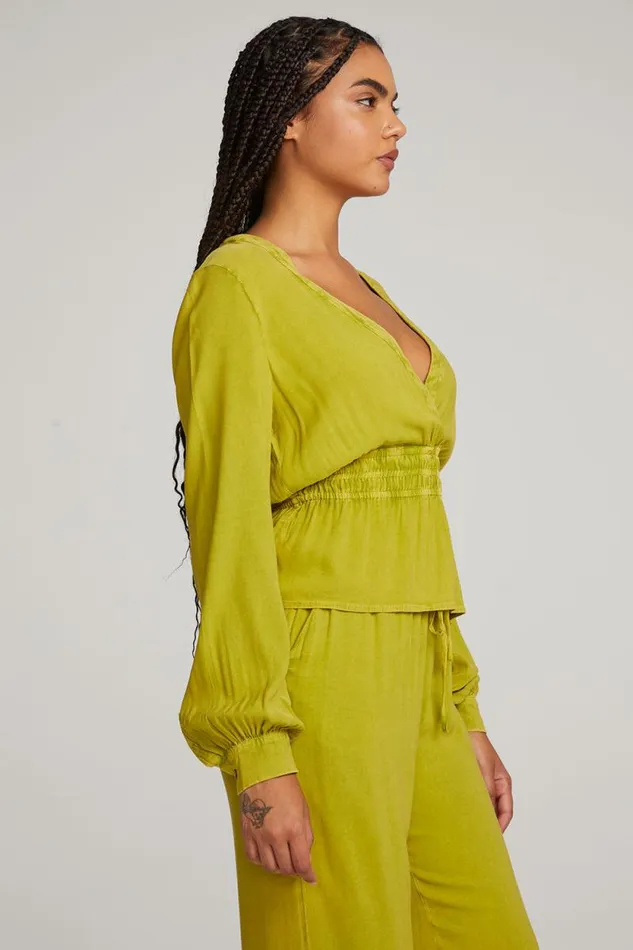 Womens Chaser Brand Tops Liberty Citron Blouse
