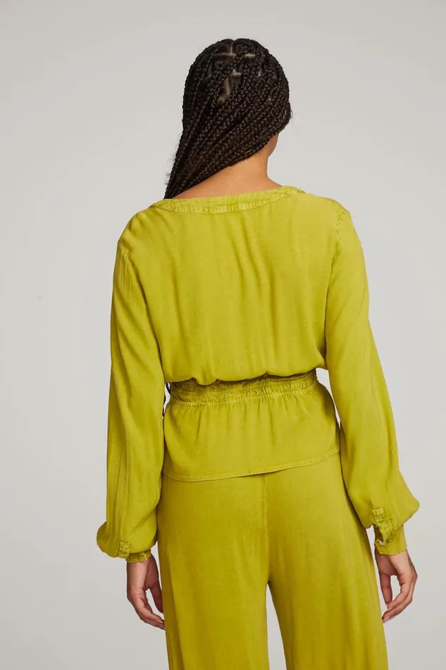 Womens Chaser Brand Tops Liberty Citron Blouse