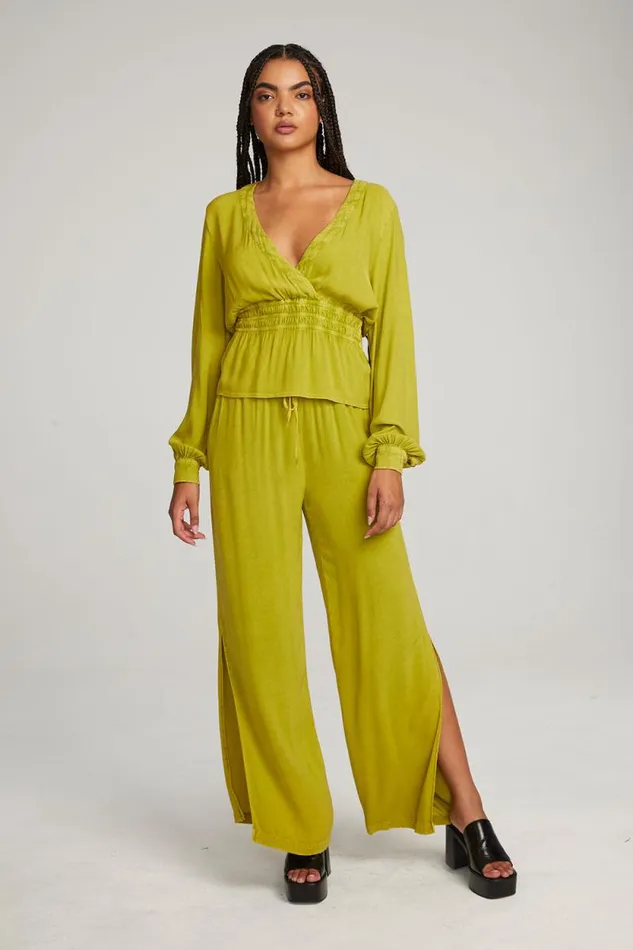 Womens Chaser Brand Tops Liberty Citron Blouse