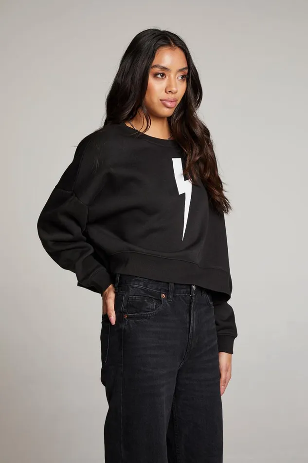 Womens Chaser Brand Tops Lightning Bolt