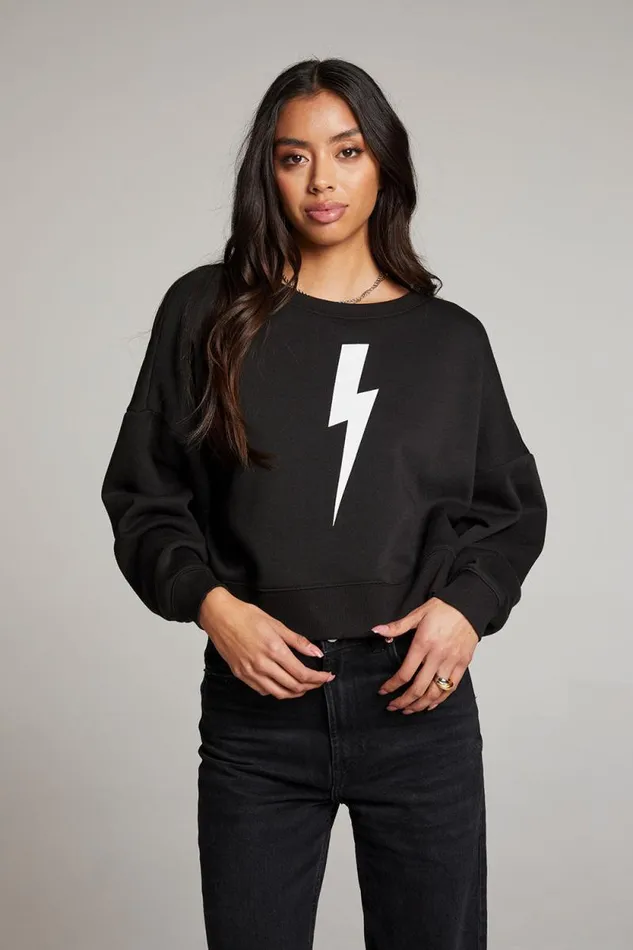 Womens Chaser Brand Tops Lightning Bolt