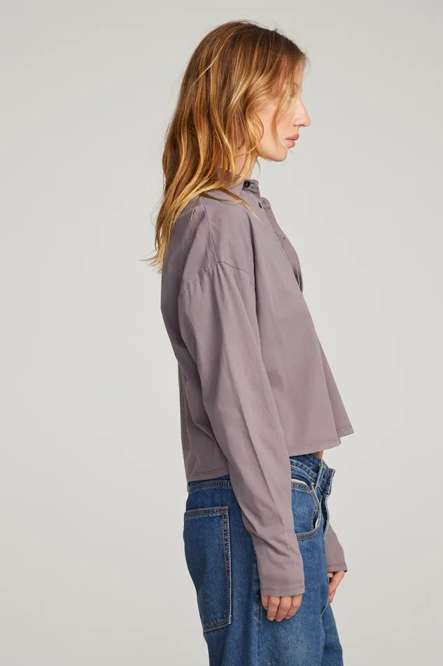 Womens Chaser Brand Tops Miles Purple Sage Long Sleeve