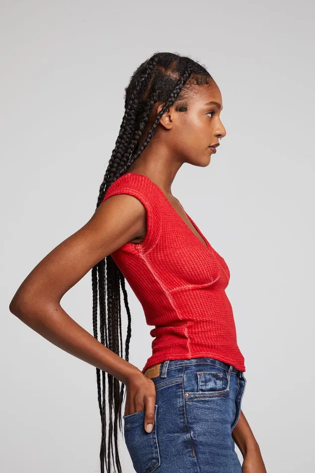 Womens Chaser Brand Tops Page Crimson Tee