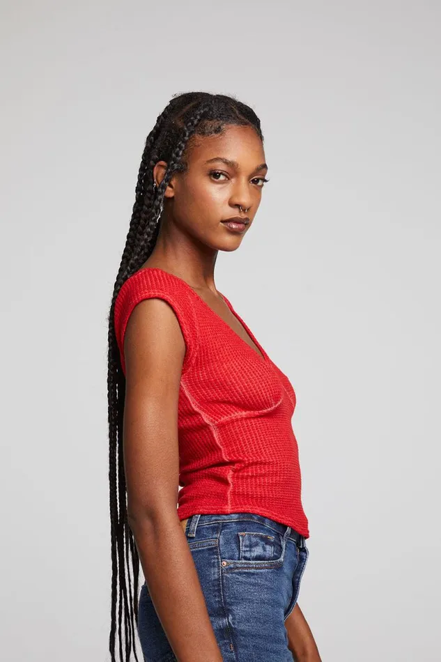 Womens Chaser Brand Tops Page Crimson Tee
