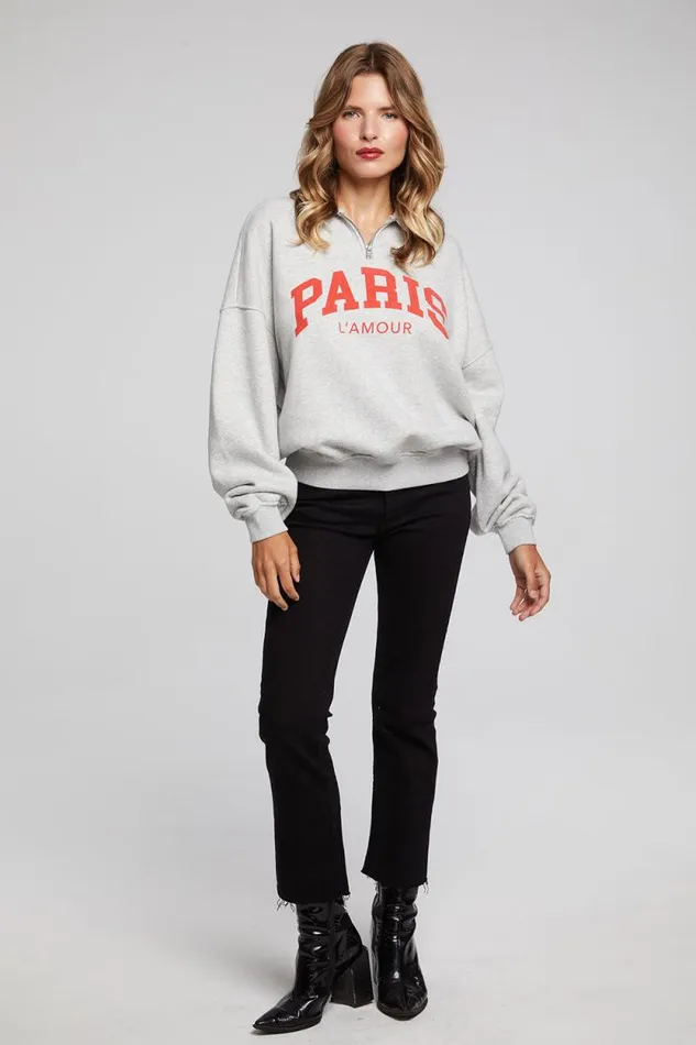 Womens Chaser Brand Tops Paris L039 Amour Pullover