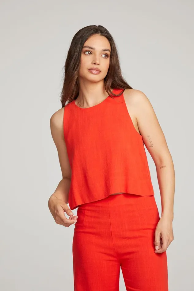 Womens Chaser Brand Tops Riley Flame Tank