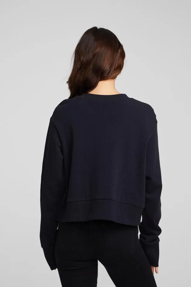 Womens Chaser Brand Tops Rock039n039Roll Lips Long Sleeve