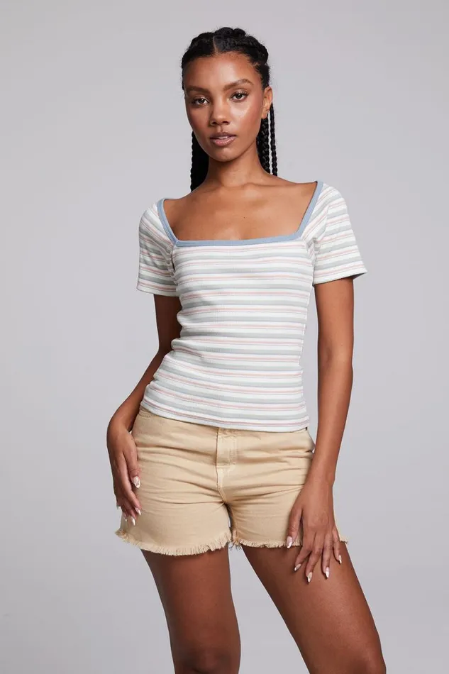 Womens Chaser Brand Tops Sambuco Como Stripe Tee