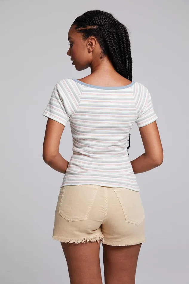 Womens Chaser Brand Tops Sambuco Como Stripe Tee