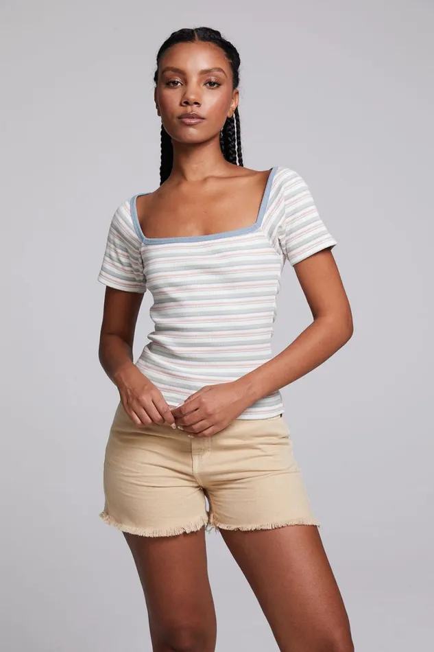 Womens Chaser Brand Tops Sambuco Como Stripe Tee