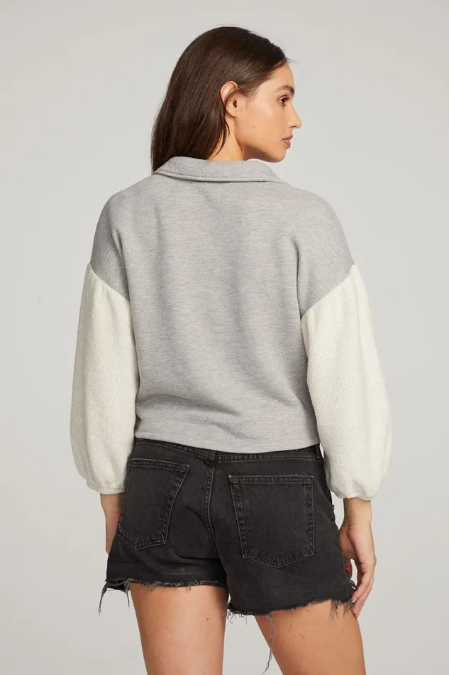 Womens Chaser Brand Tops Saratoga Heather Grey Pullover