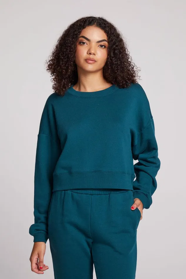 Womens Chaser Brand Tops Scarlet Dark Sea Pullover