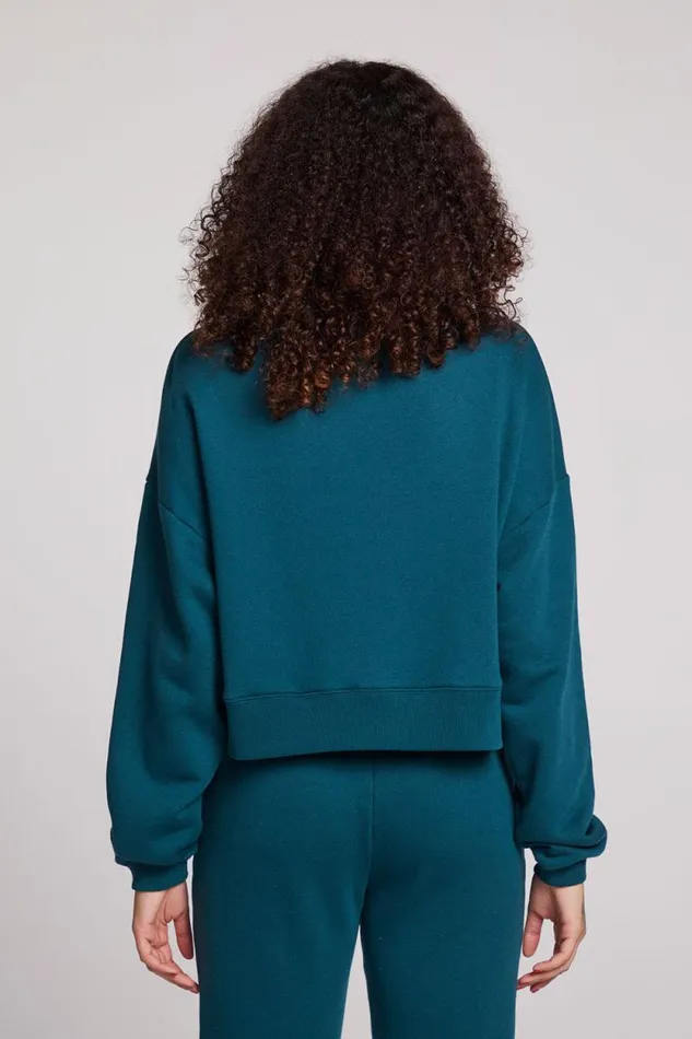 Womens Chaser Brand Tops Scarlet Dark Sea Pullover