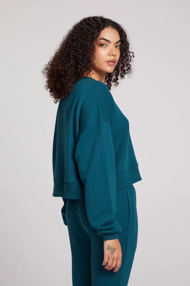 Womens Chaser Brand Tops Scarlet Dark Sea Pullover