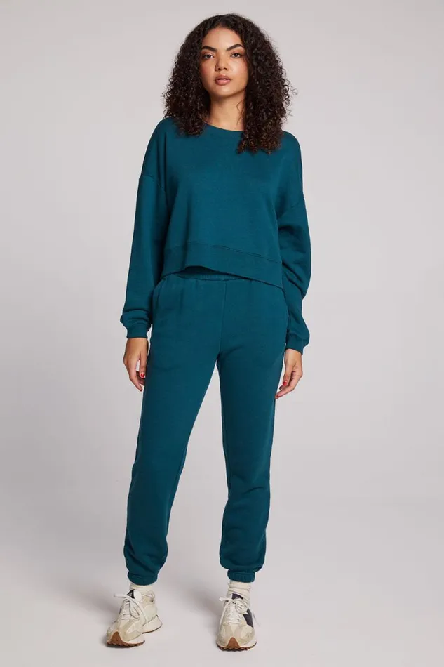 Womens Chaser Brand Tops Scarlet Dark Sea Pullover