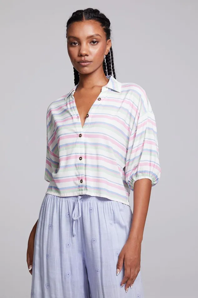 Womens Chaser Brand Tops Sofia Positano Stripe Blouse