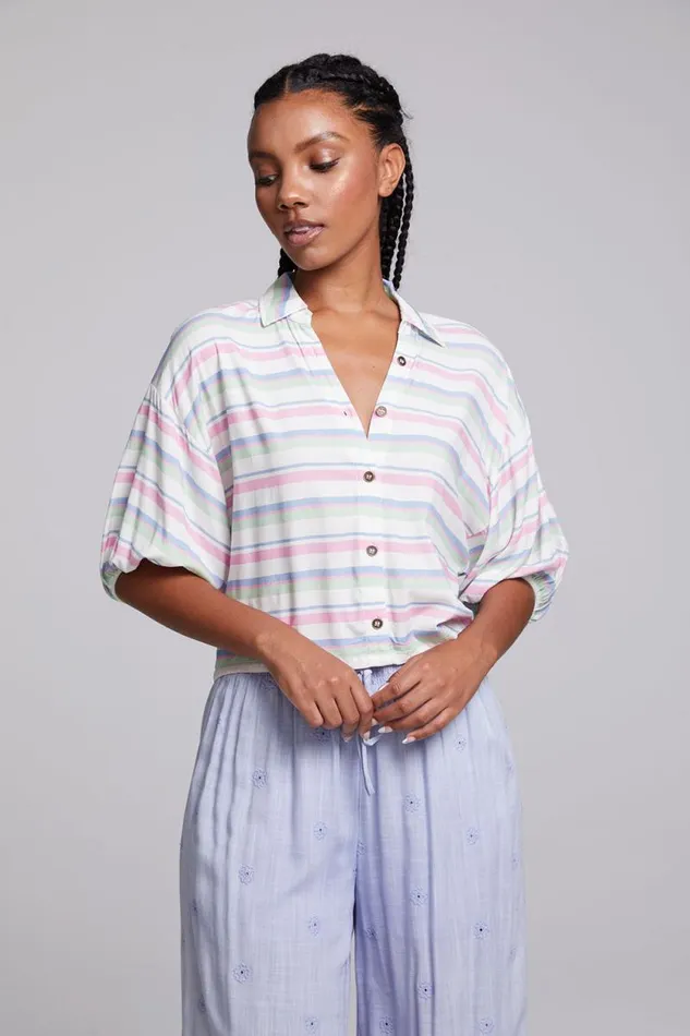 Womens Chaser Brand Tops Sofia Positano Stripe Blouse