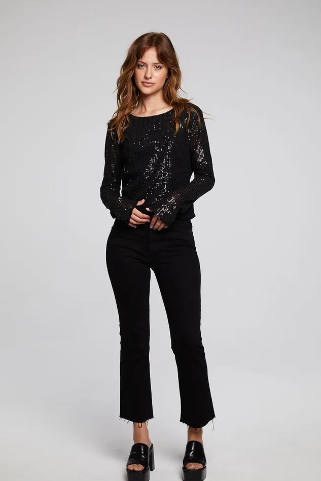 Womens Chaser Brand Tops Union Licorice Long Sleeve