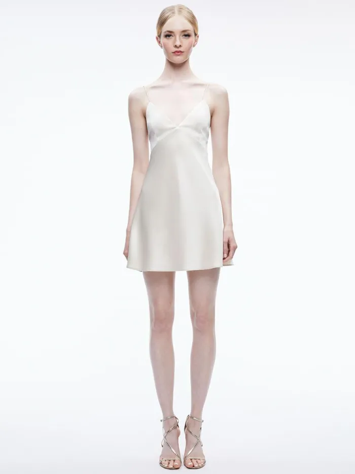 Womens Dresses Alice Olivia Julietta Mini Slip Dress Champagne