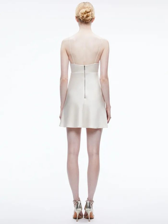Womens Dresses Alice Olivia Julietta Mini Slip Dress Champagne