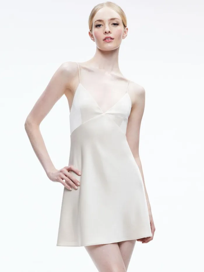 Womens Dresses Alice Olivia Julietta Mini Slip Dress Champagne