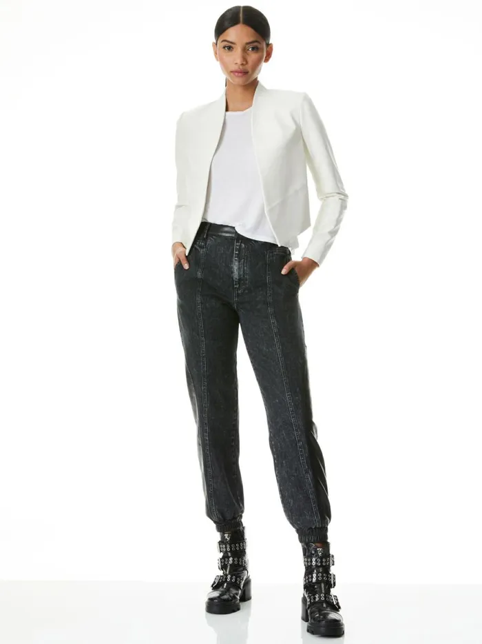 Womens Jackets Coats Alice Olivia New Harvey Leather Jacket White