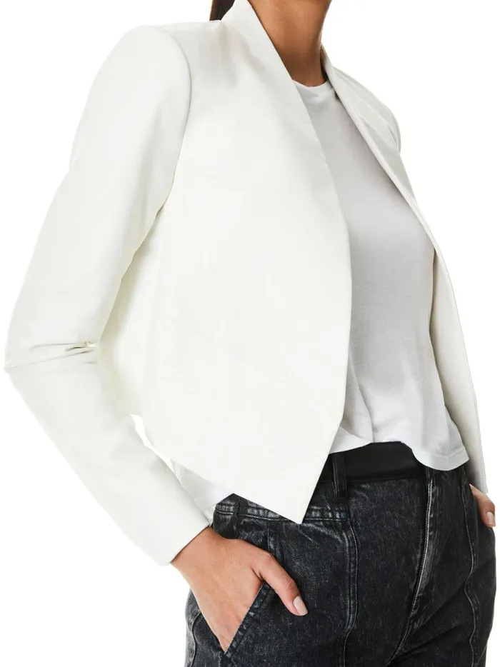 Womens Jackets Coats Alice Olivia New Harvey Leather Jacket White