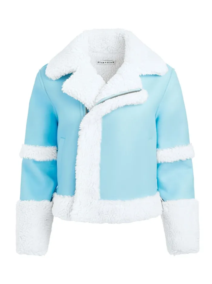 Womens Jackets Coats Alice Olivia Teny Vegan Leather Cropped Coat Iceoff White Womens Jackets Coats Alice Olivia Teny Vegan Leather Cropped Coat Iceoff White