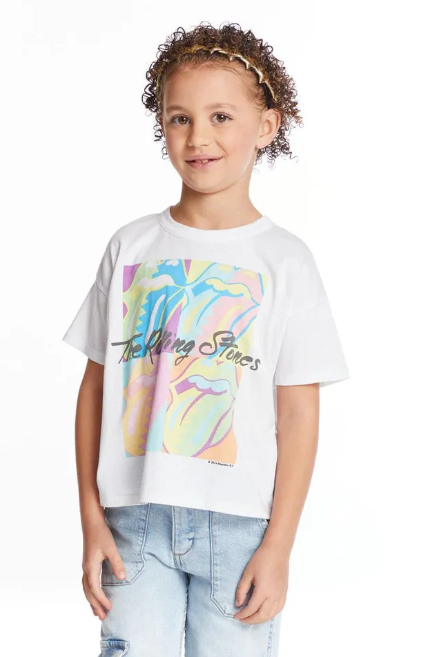WomensKids Chaser Brand Music Rolling Stones Multi Logo Girls Tee