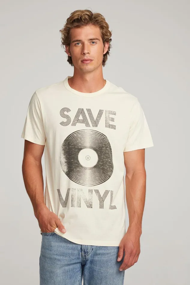 WomensMens Chaser Brand Music Save Vinyl Mens Tee